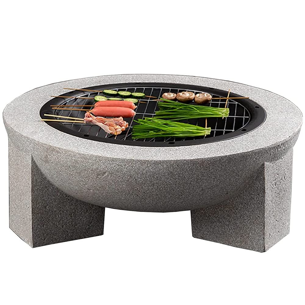 Outdoor Brasero, Multifuncional ​Fire Pit, Brasero Con Parrilla, Con Protección Contra Chispas Forma Redonda para Camping, Picnic, Hoguera, Patio, Jardín, Barbacoa