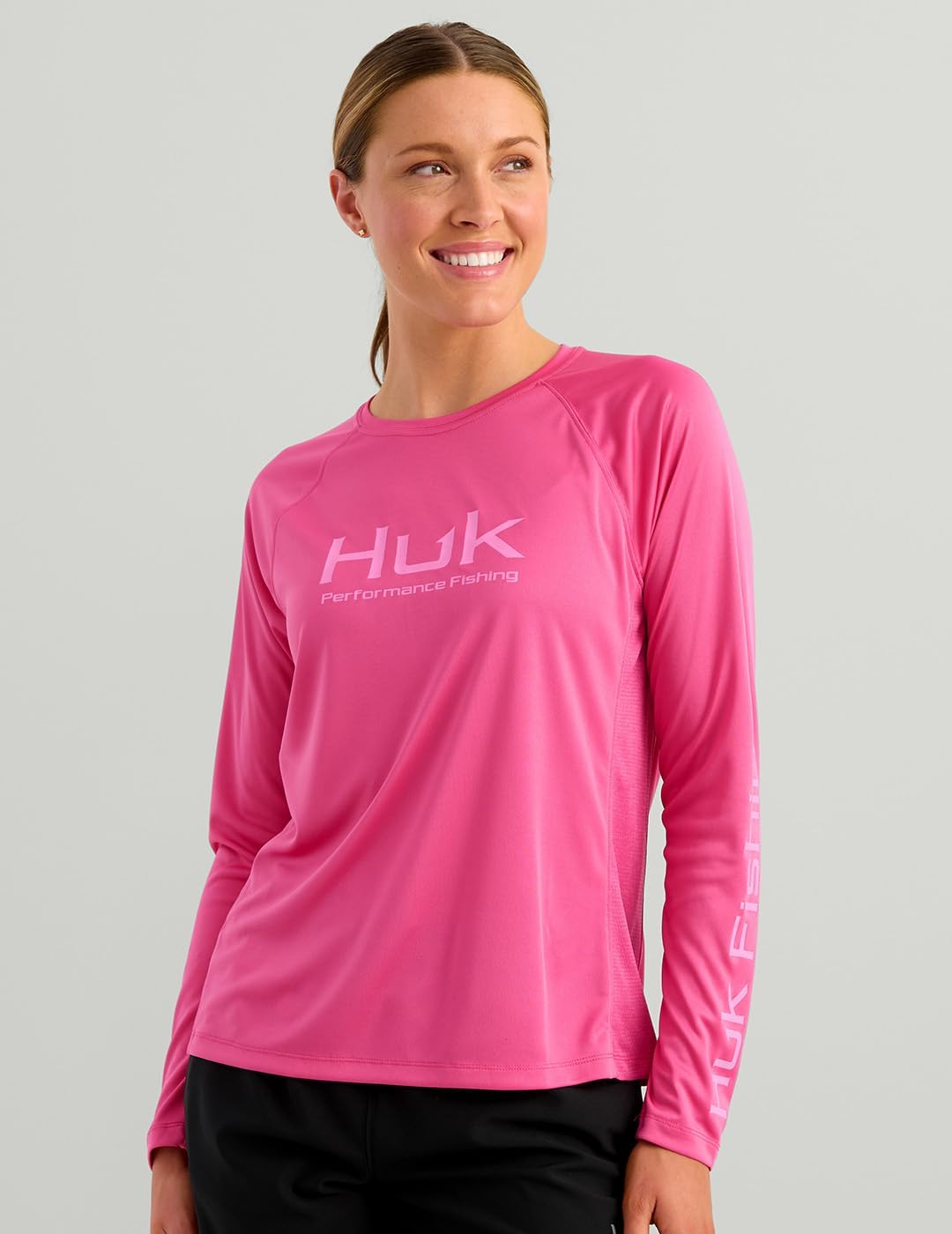 HUK Women's Pursuit Long Sleeve, Performance Shirt + Sun Protection