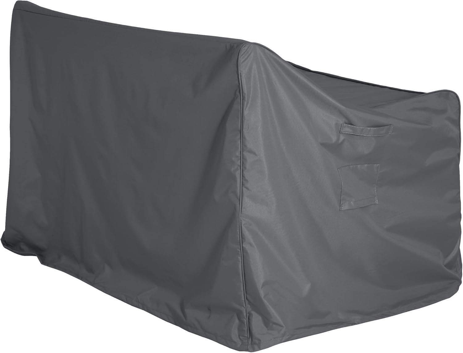 GDFStudio Waterproof Outdoor Loveseat Cover Heavy-Duty 2-Seater Couch Cover with UV Protection Windproof Straps & Air Vents Fits 60" W x 36" D x 35" H Furniture for Patio Deck Garden, Dark Gray