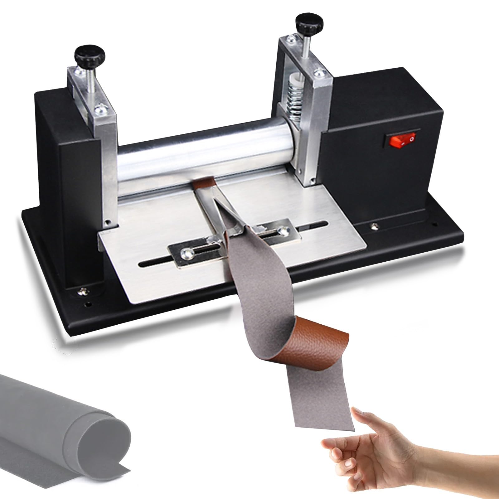 XNZJHPP Electric Leather Skiver Machine - 50 RPM Precision Peeling - DIY Leatherworking Tool for Molds Stamping and Desktop Pressing,Leather Skiver Peeler Machine,
