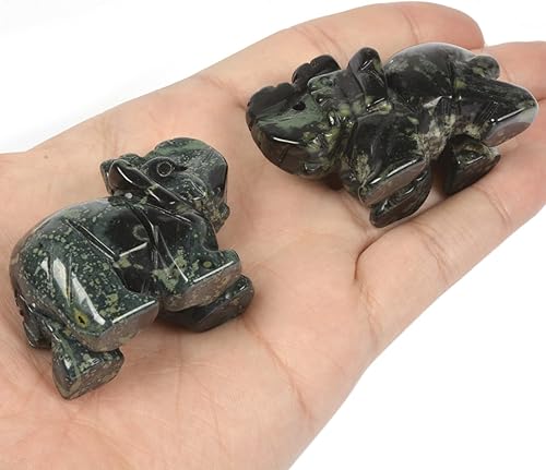 Miniatura 3 de Justinstones Figura de elefante de jaspe Kambaba, decoración de oficina, hogar, reiki, chakra, cristal curativo, guardián, decoración de escritorio,