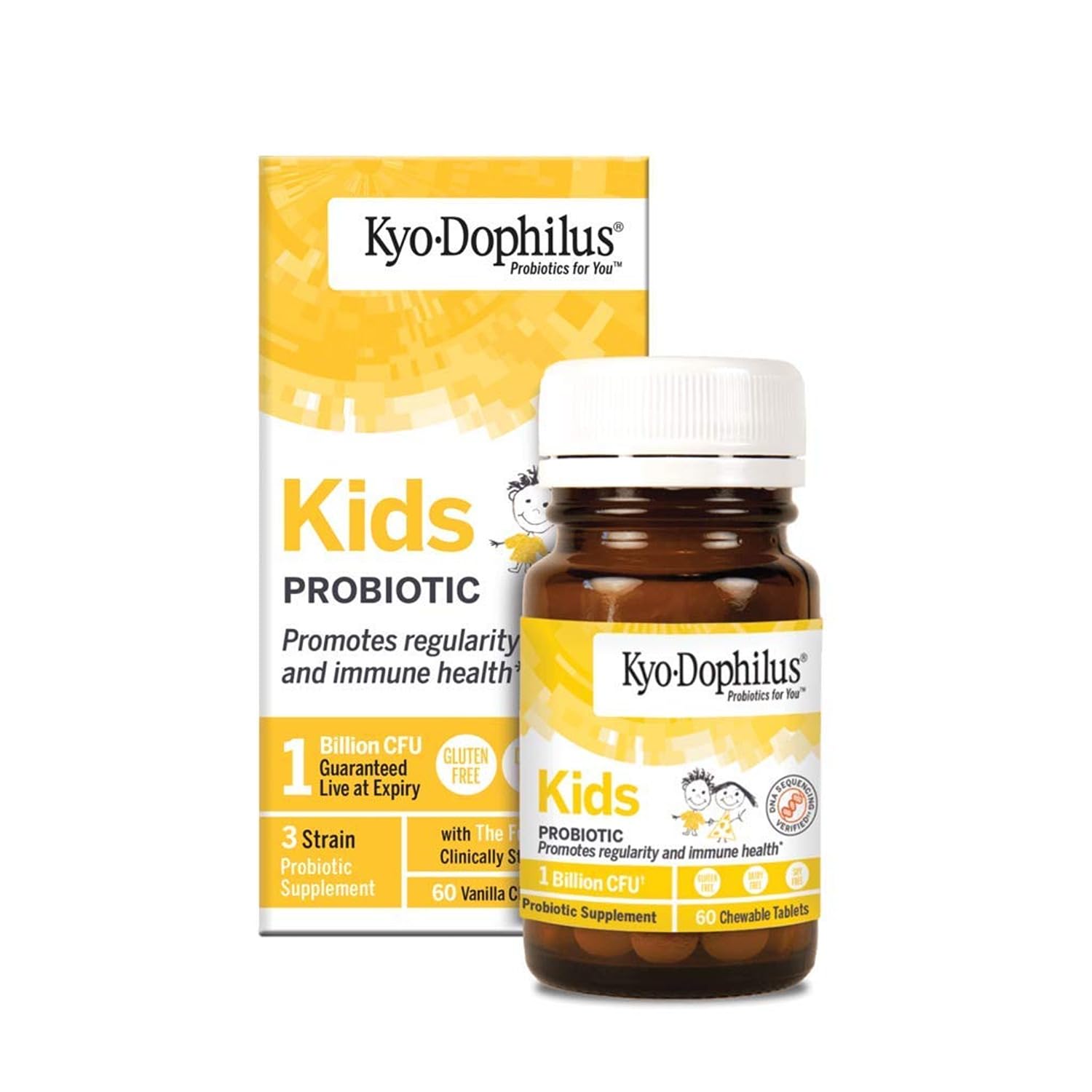 Wakunaga - Kyolic, Kid's Kyo-Dophilus, Vanilla Chewable, 60 Tablets