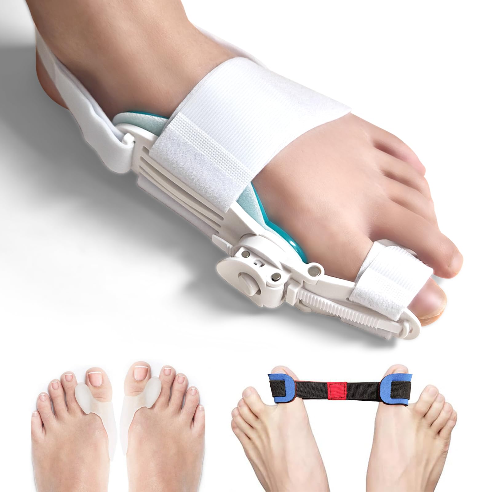 Baby Molove Corrector de Juanetes,Corrector Juanetes Pomo Ajustable,Férula Para Juanetes,Separador de Dedos de Pie,para Hallux Valgus