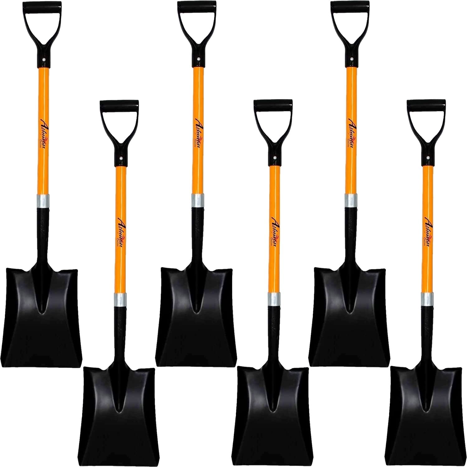 Photo 1 of Ashman Transfer Shovel (6 Pack) – 41 Inches Long D Grip with Durable Handle – A Premium Quality Multipurpose Shovel for Heavy Duty Construction, Farming, and Outdoor works, Gardening, Landscape works. Transfer Shovel 6 Pack