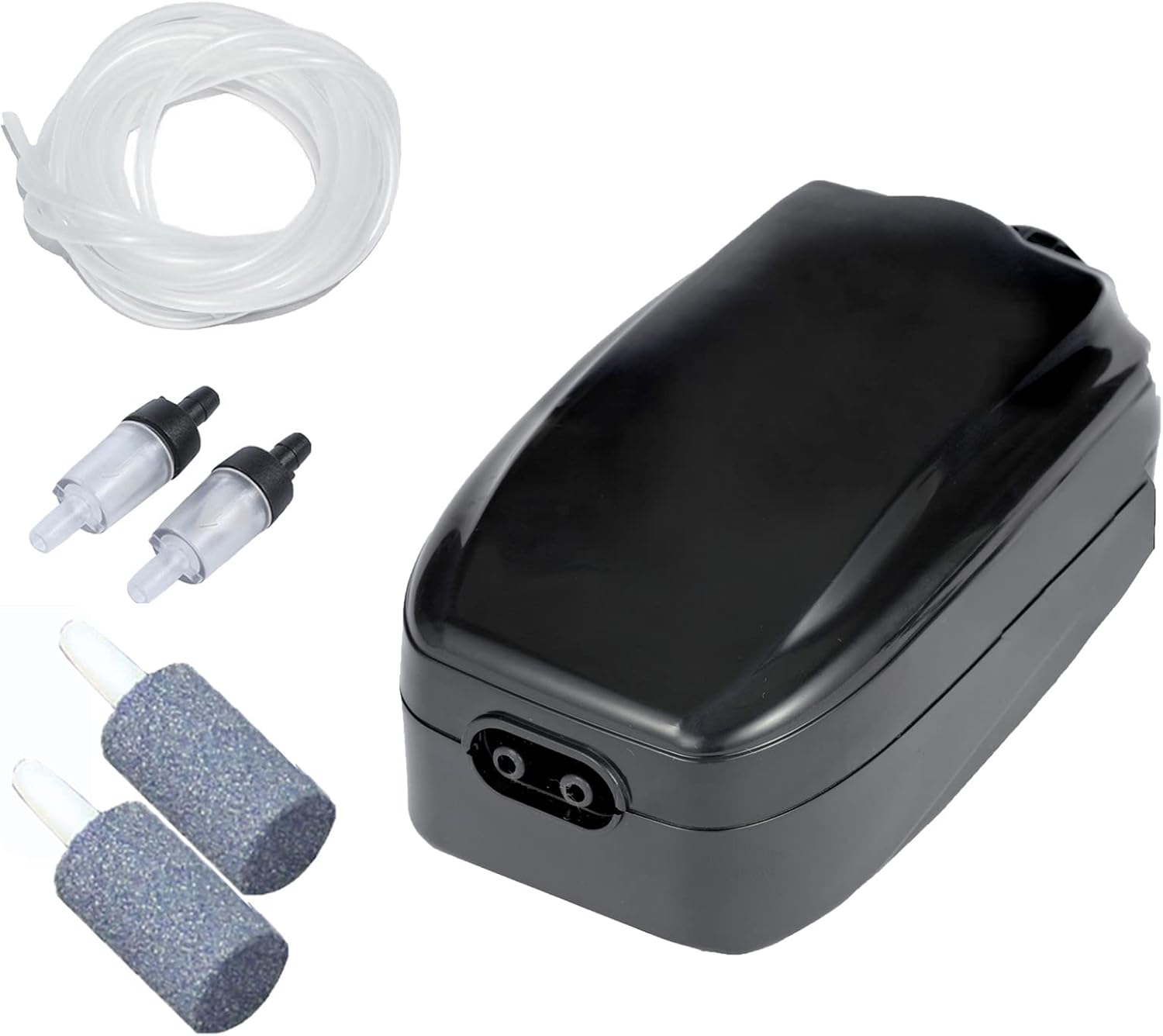 AQUANEAT Aquarium Air Pump, 100 Gal Fish Tank Air Pump, Hydroponic Oxygen Aerator with Airline Tubing, Bubbler Stones, Check Valve