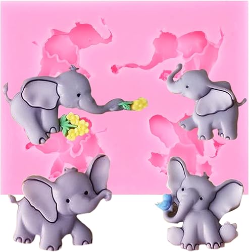 Miniatura 8 de ZiXiang Moldes de silicona para fondant de elefante oso, panda y gato, para chocolate, resina, azúcar, goma de mascar, pasteles, decoración de