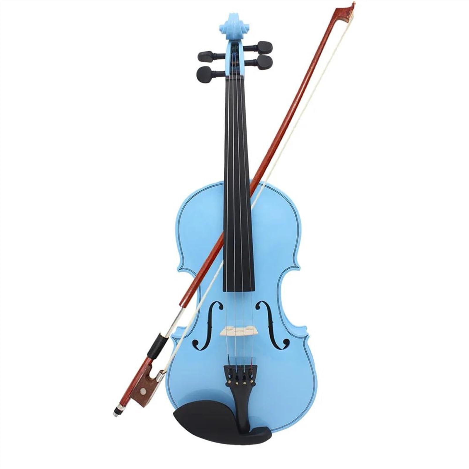 Violine 4/4 Bunte Violine Massivholz Violine Set Mit Fall Zubehör(Light Blue)