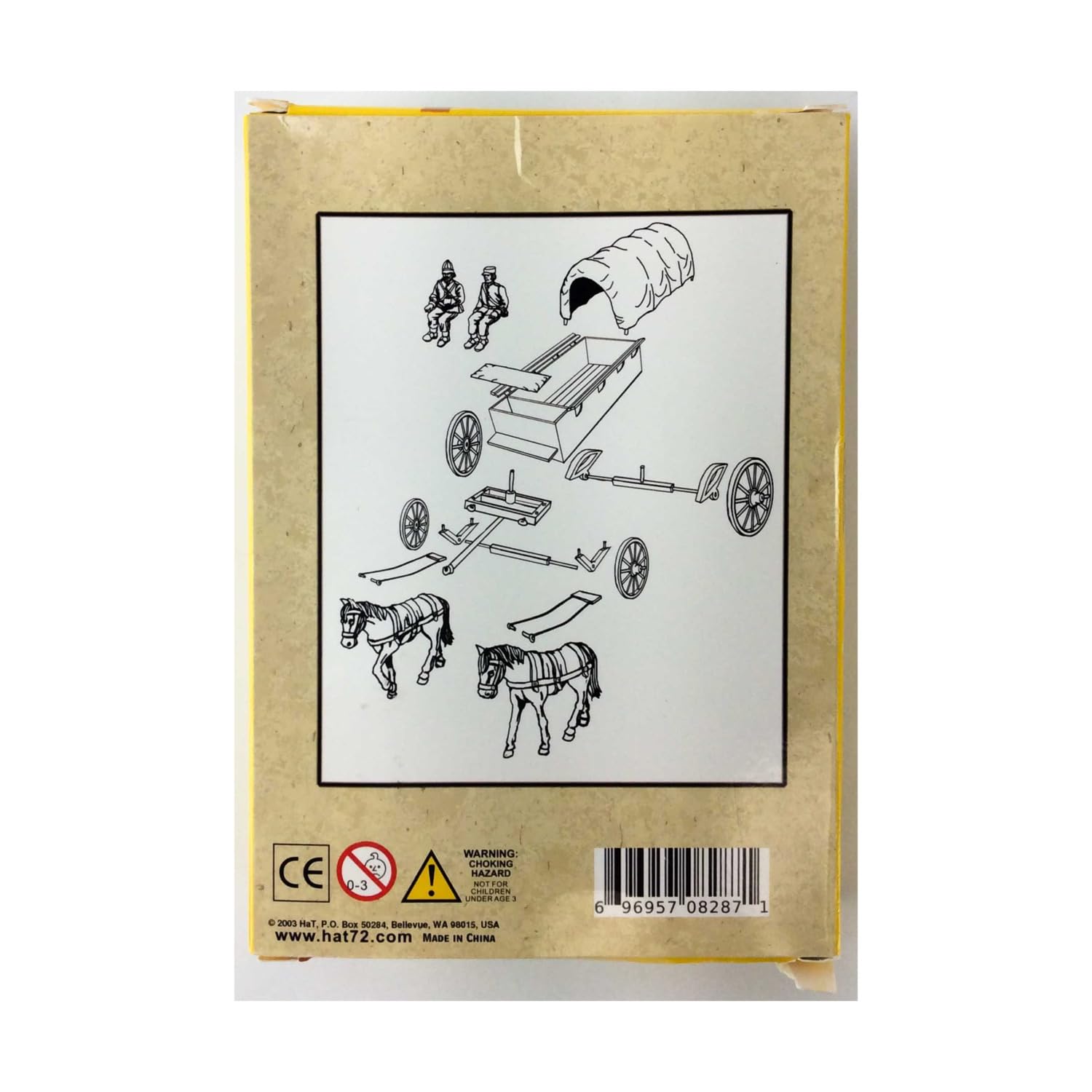 HäT 8225 Kit Figurines Guerre Napoléonienne – Camion Munitions Autrichien, Échelle 1:72, 3 Pièces, Dès 14 Ans