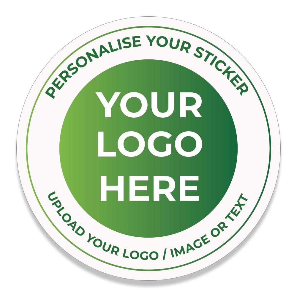 Personalised Stickers Labels Custom Stickers Circle 25 mm Personalised Photo Stickers Any Photo, Logo Colour or Text