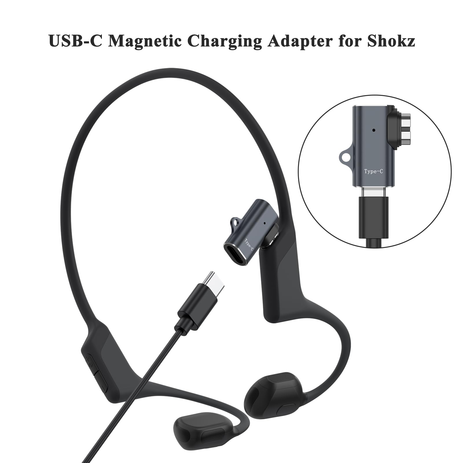 Amazon.co.jp: Shokz骨伝導イヤホン用 USB-C 充電ケーブル 変換 
