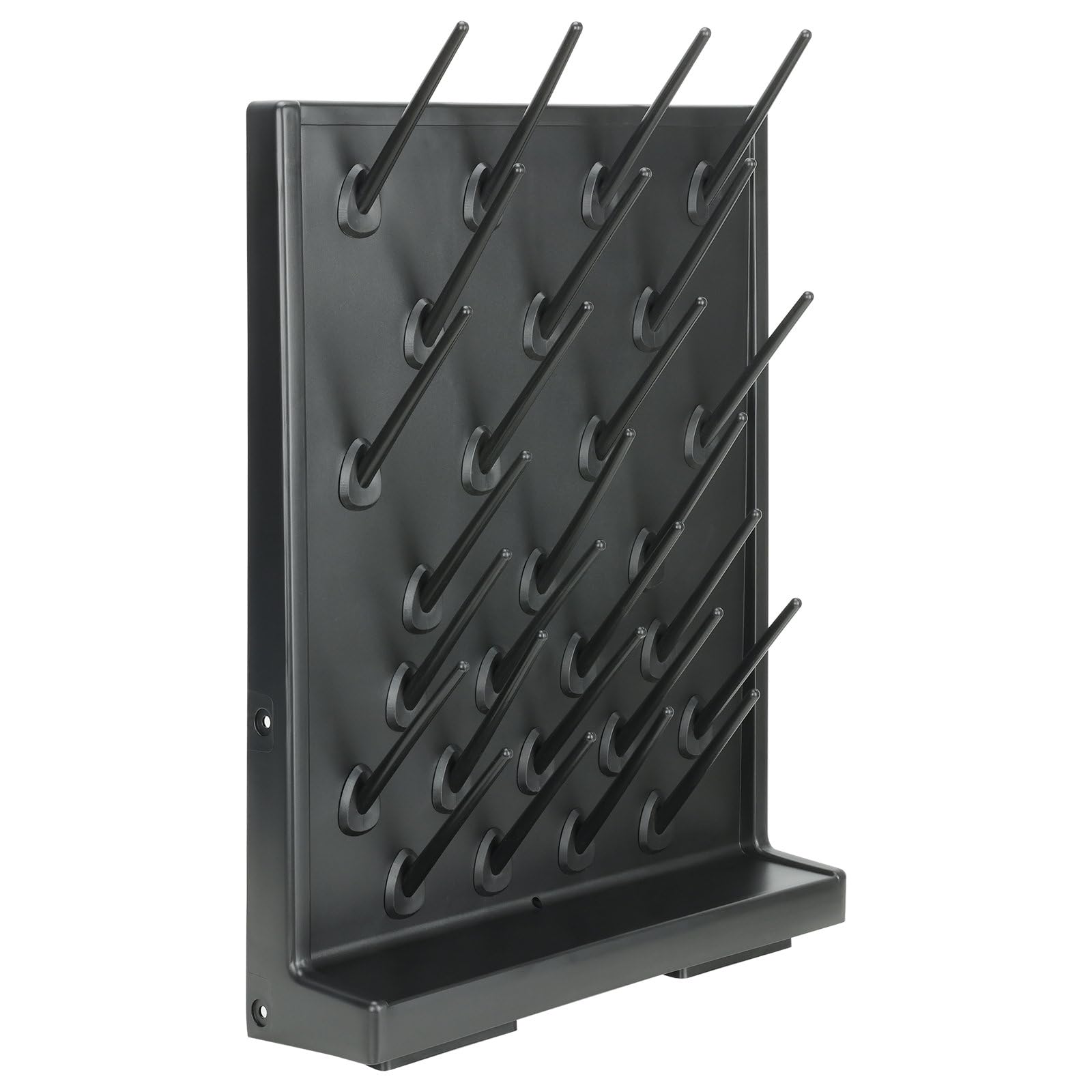 Labasics Trockengestell, Laborglas-pegboard Abtropfgestell mit 27 Abnehmbaren Stiften und Wasserablaufschlauch, zur Lagerung und Trocknung im Labor