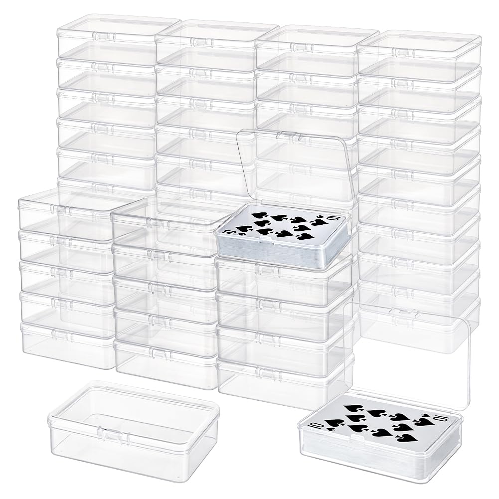 AHANDMAKER 64 scatole di plastica per carte da gioco standard