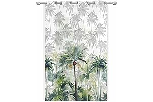 Elegant Tropical Sheer Curtains: Transform Your Space into a Tranquil Oasis