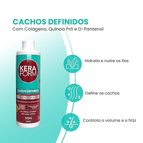 Miniatura 2 de Skafe - Linha Keraform (Cachos Definidos) - Condicionador Super Hidratante 500 Ml - Colección Keraform (rizos definidos) - Acondicionador súper