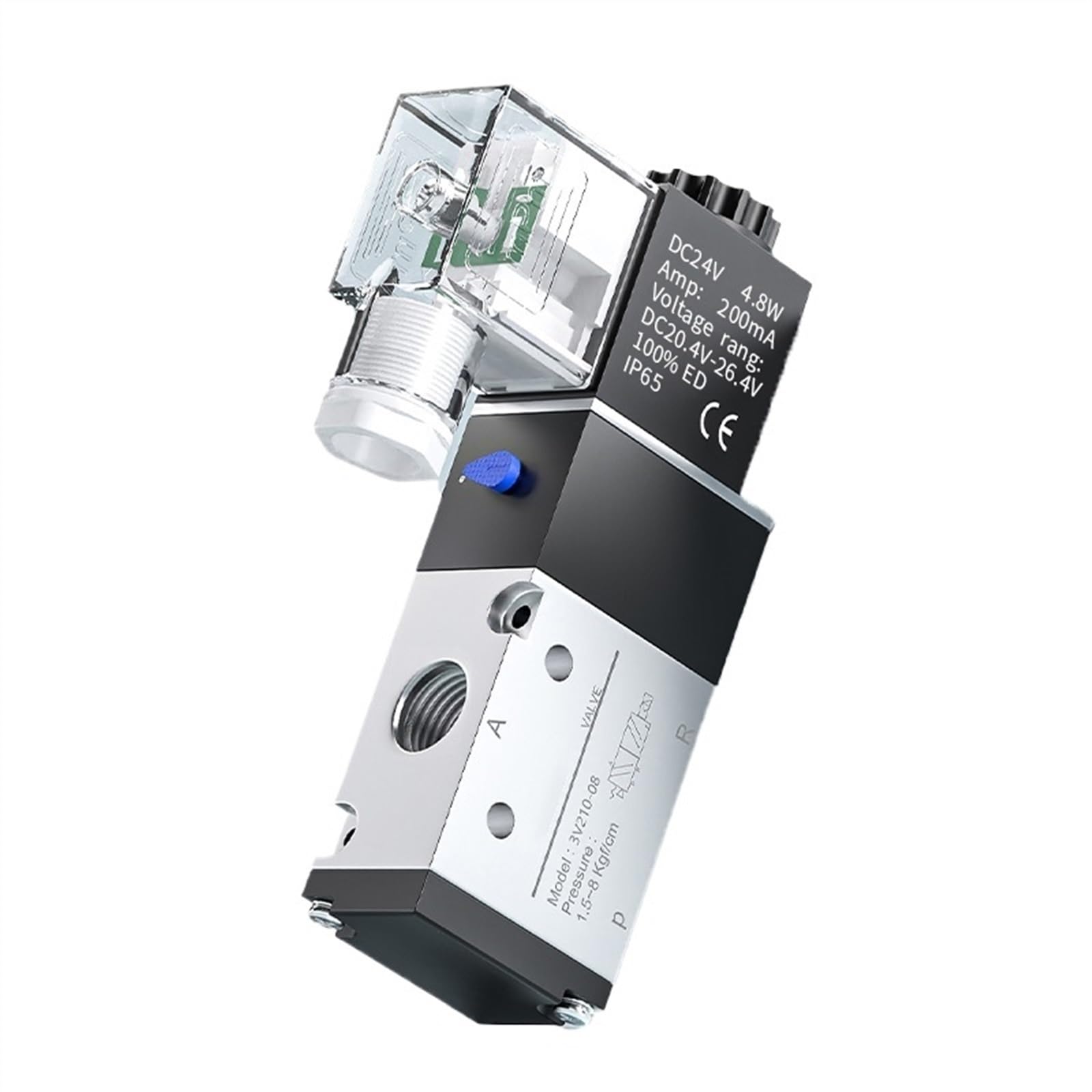 Cihatsln 3V210-08 Pneumatic Solenoid Valve Dc12v Dc24v Ac110v Ac220v 3 Way 2 Position Air Directional Control Valve Magnetic Gas Valve(,Ac 110V)