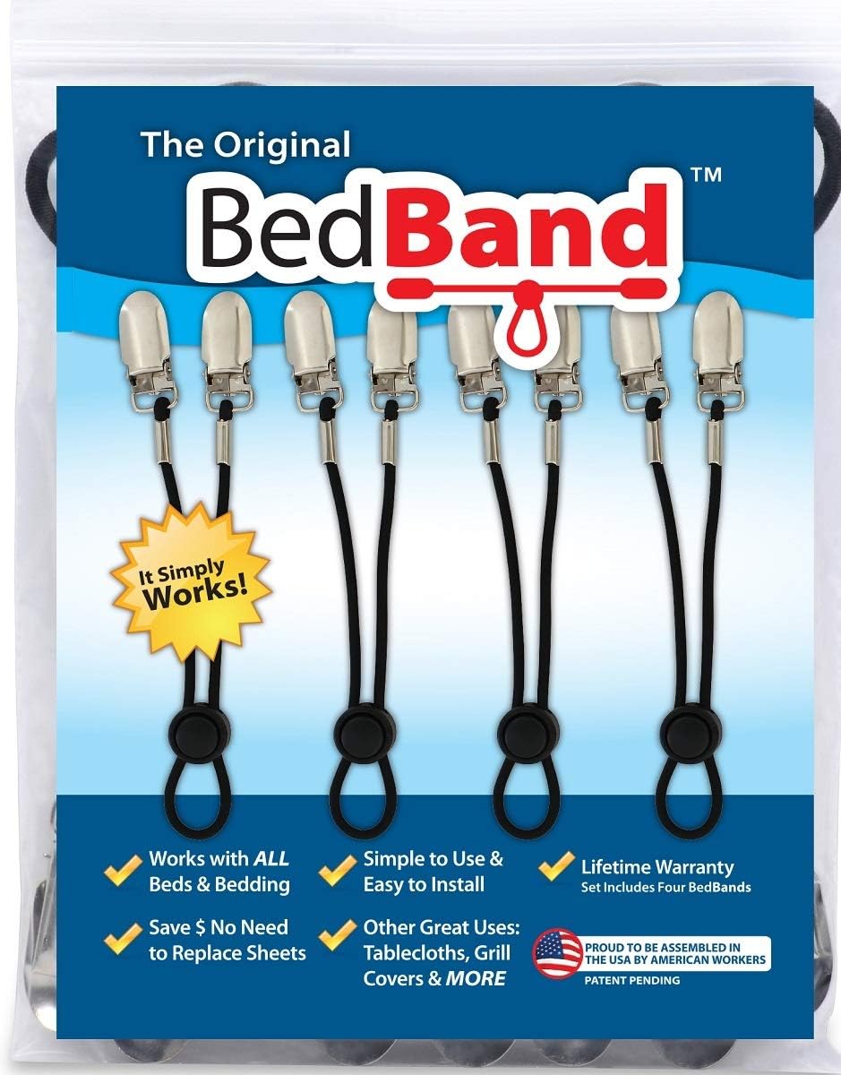 The Original Adjustable Fastener/Holder/Strap/Suspender/Gripper for Your Sheets (3 Pack - Black)