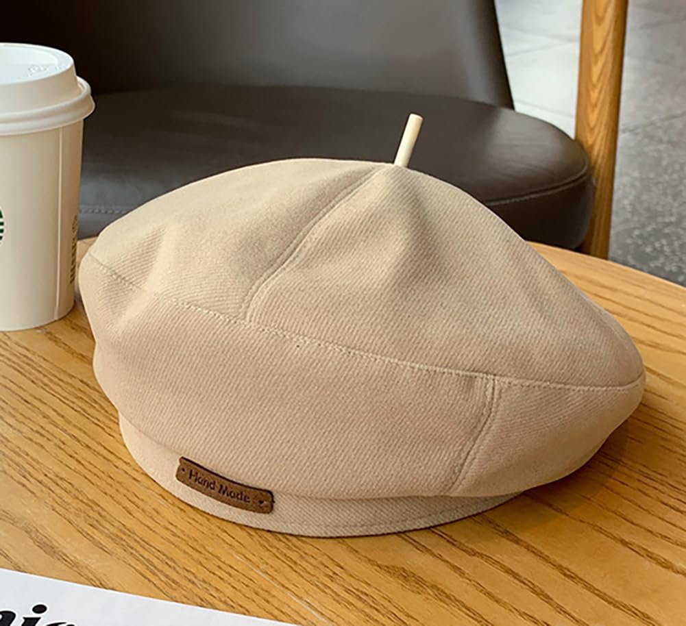 MESU Béret Femme Newspaper Kids Cap Classique Hiver Béret Peintre Chapeau