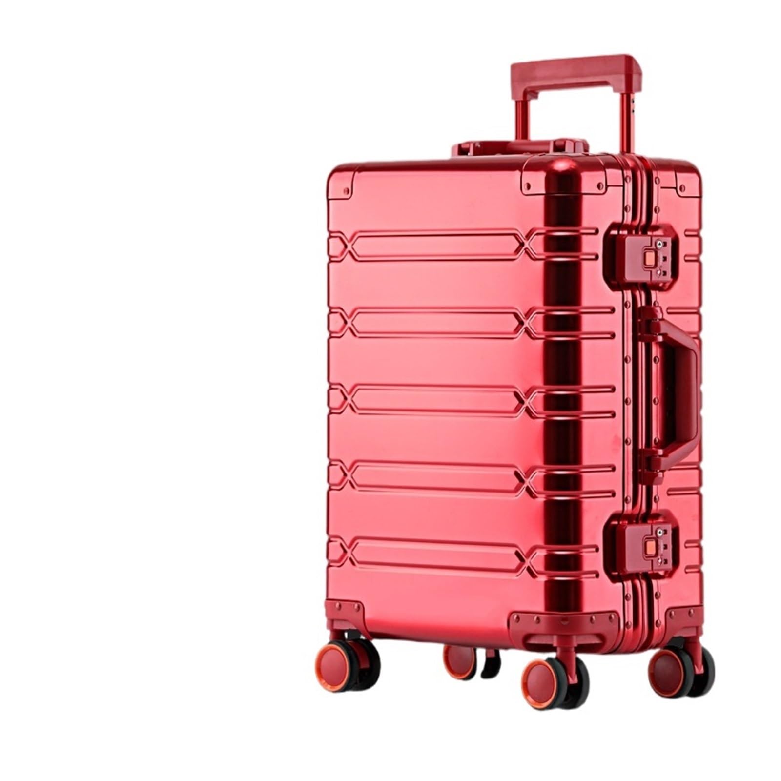 MUdson Trunk All Aluminum-Magnesium Alloy Travel Suitcase Mens Business Rolling Luggage On Wheels Trolley Luggage Carry-Ons Cabin Suitcase