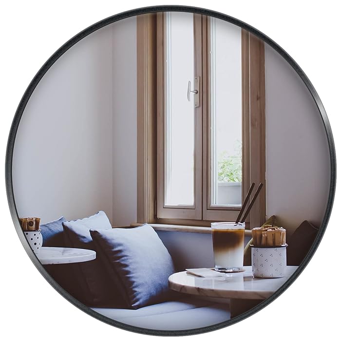 Buy JENBELY 30 inch Round Bathroom Wall Mirror, Black Circle Vanity