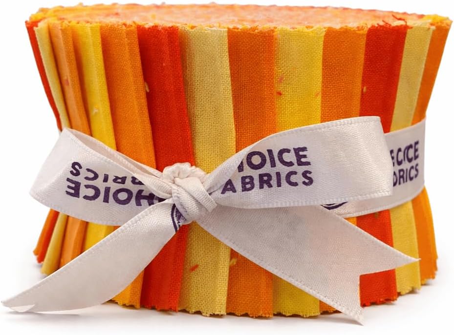 Jelly Roll (20 cuts) - Premium 100% Cotton Quilting Fabric - Designed by Choice Fabrics (Citrus)
