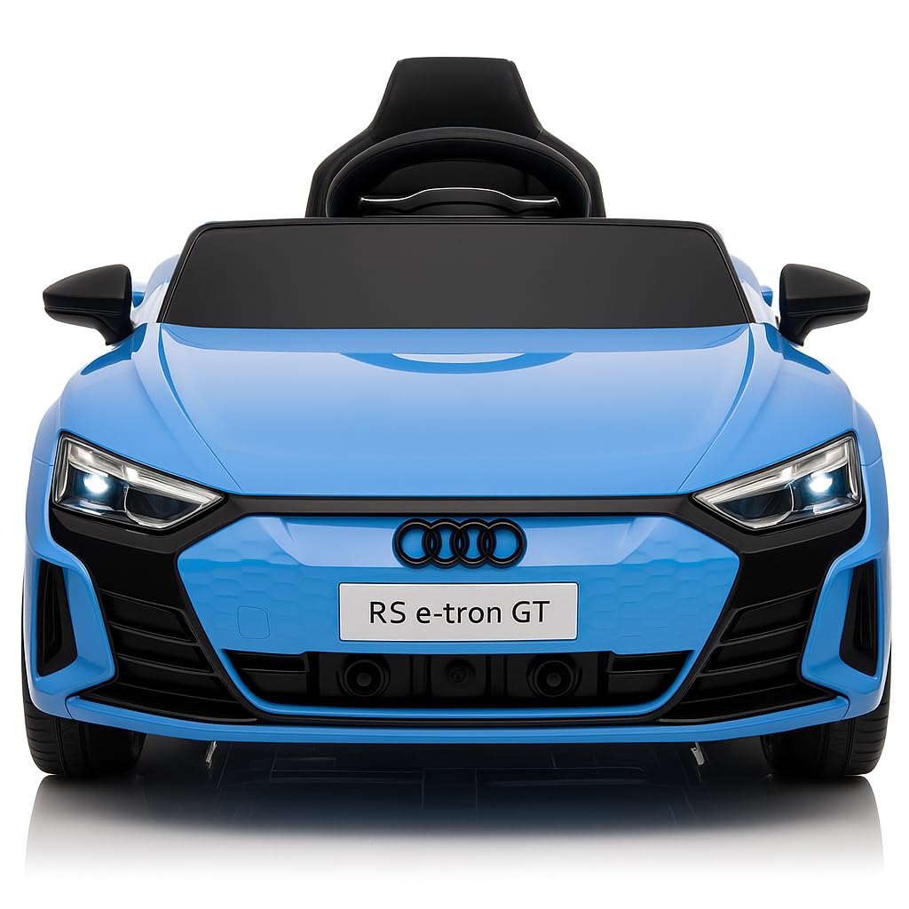 BabyCar Audi RS E-tron | Véhicule Electrique 12V avec 2 Moteurs 25W | Voiture pour Enfant avec Télécommande, Portes Ouvrantes, MP3/USB | Licence Audi Officiel | Bleu