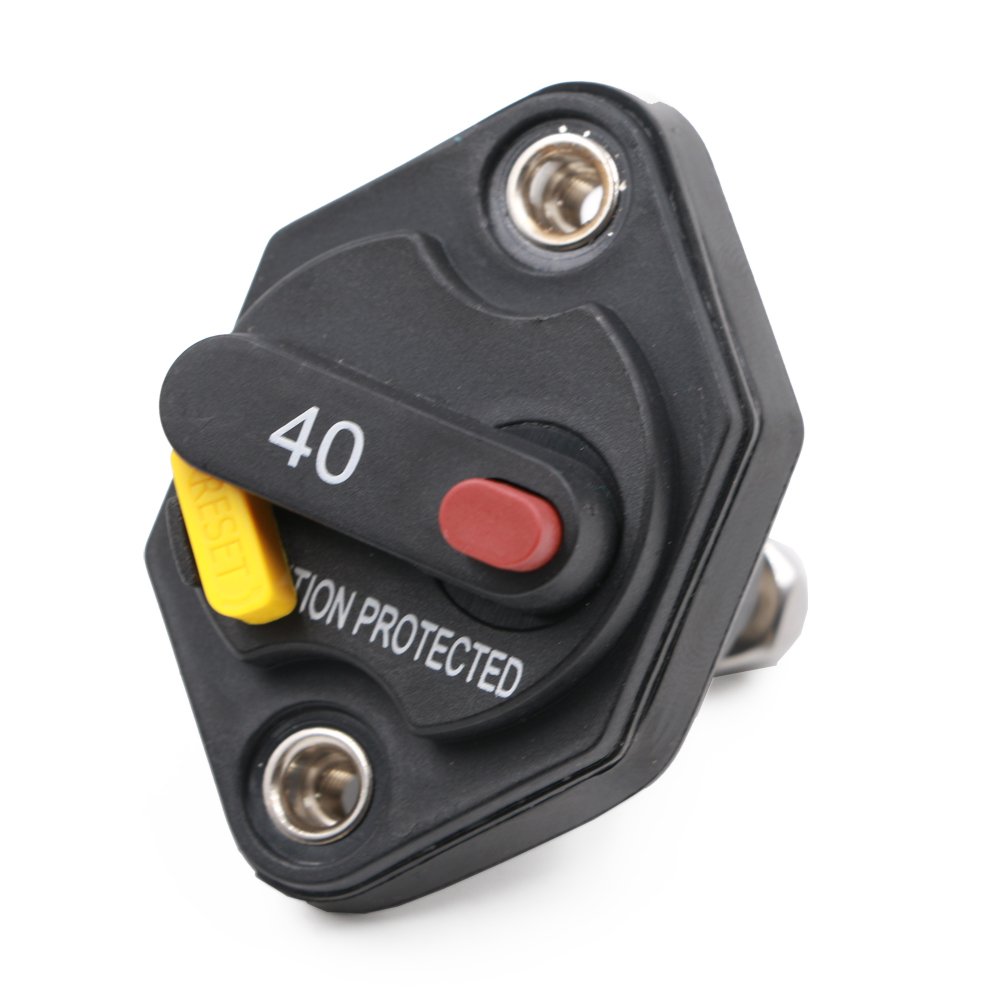 40 Amp Circuit Breaker with Manual Reset Button Switchable