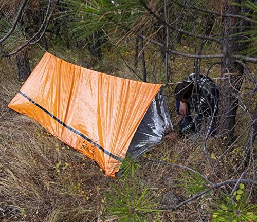 MEKKAPRO Emergency Tent Shelter - Survival Tent - 2 Person, Resistant and Ultra Lightweight Life Tent - Water and Windproof Tube Tent For Camping, Hiking and Outdoor Activities