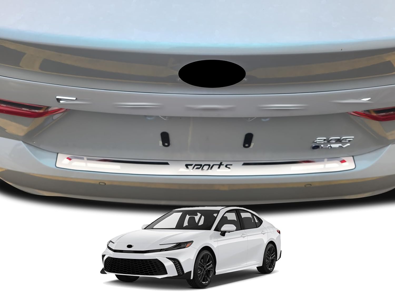 GZBFTDH Chrome Trunk Sill Trim Guard Accesories for Toyota Camry 2018-2025, Rear Bumper Topper Protector Cover Scuff Plate