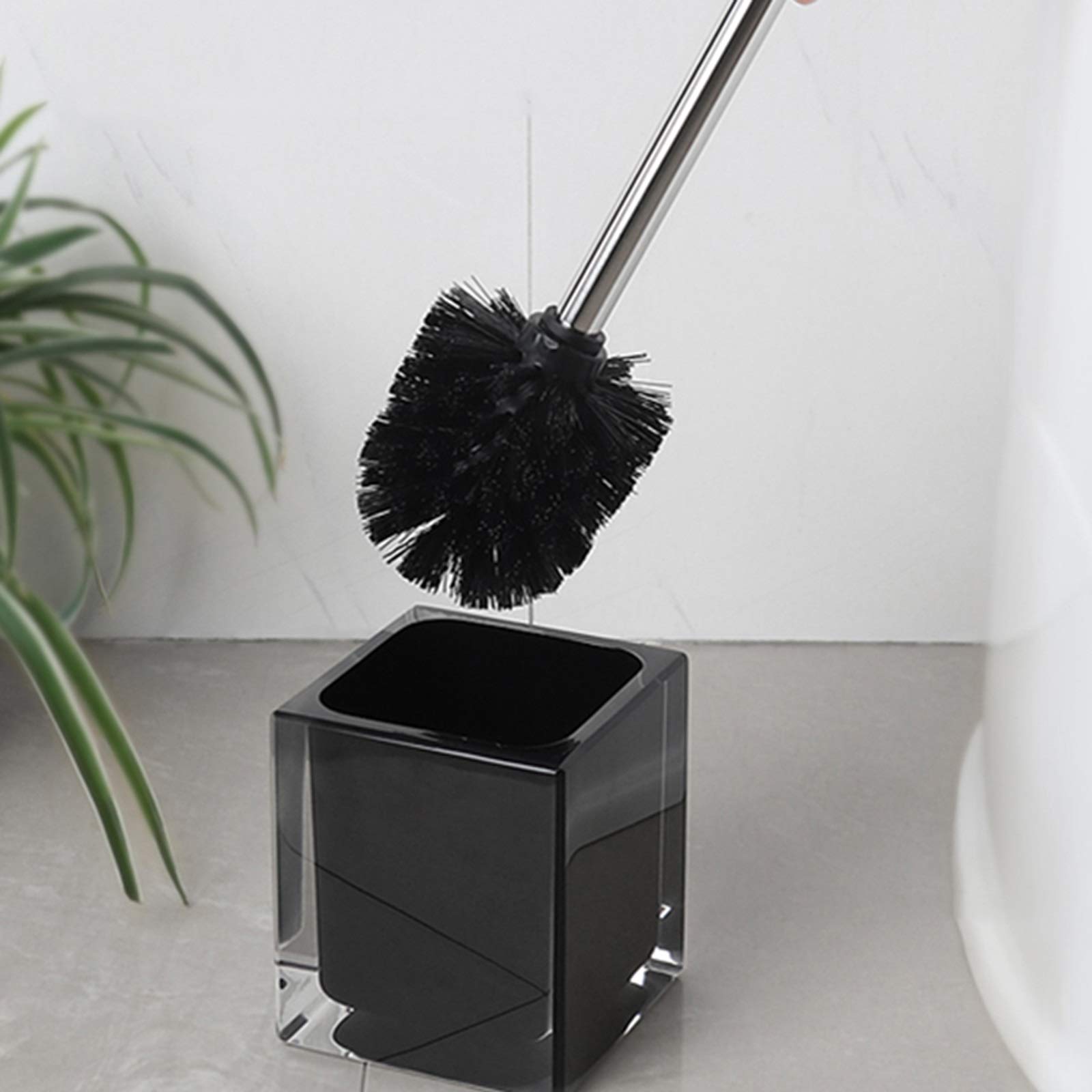 Escobillero Baño El Cepillo de baño es práctico y Compacto y no ocupa Espacio, un Conjunto de cepillos de Inodoro Que Puede Limpiar el baño de 360 ​​Grados Escobillas WC