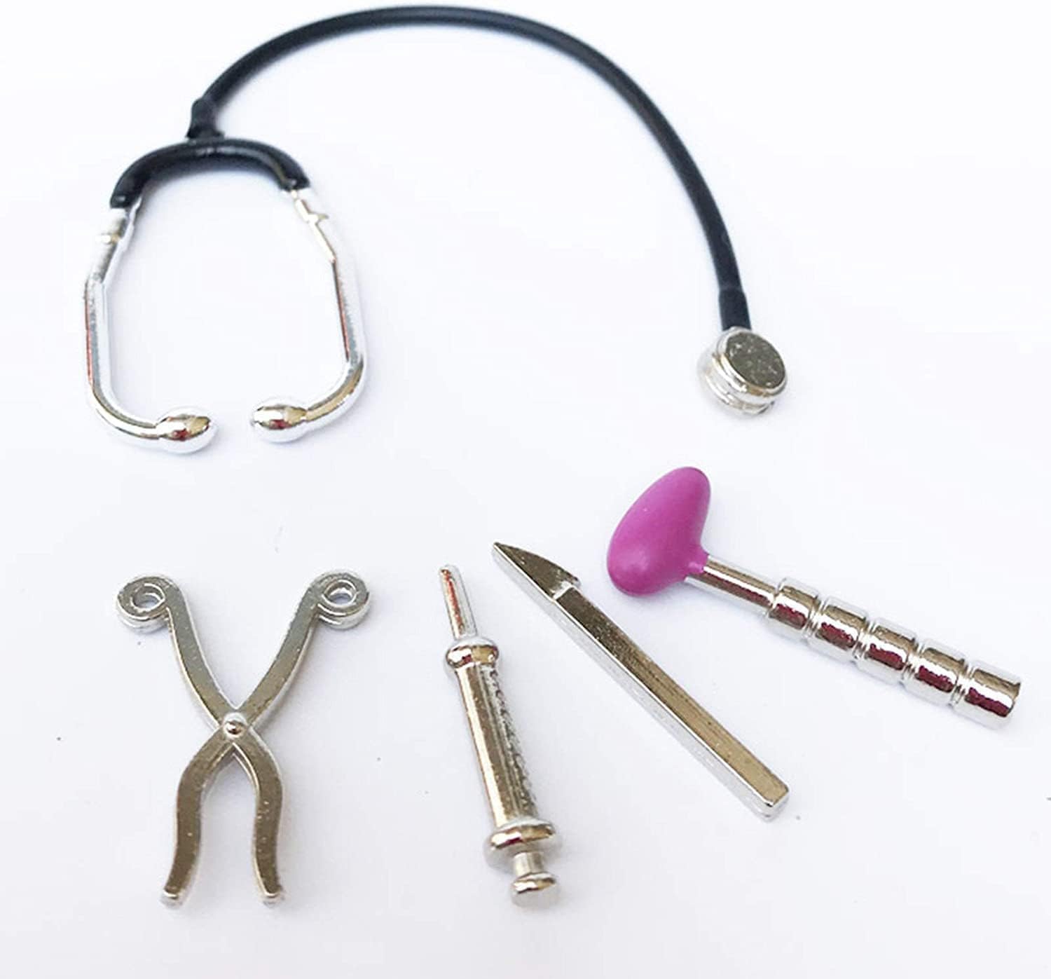 5Pcs Mini Stethoscope Care Tools Dollhouse Dolls Miniature Garden Kit - Image 4