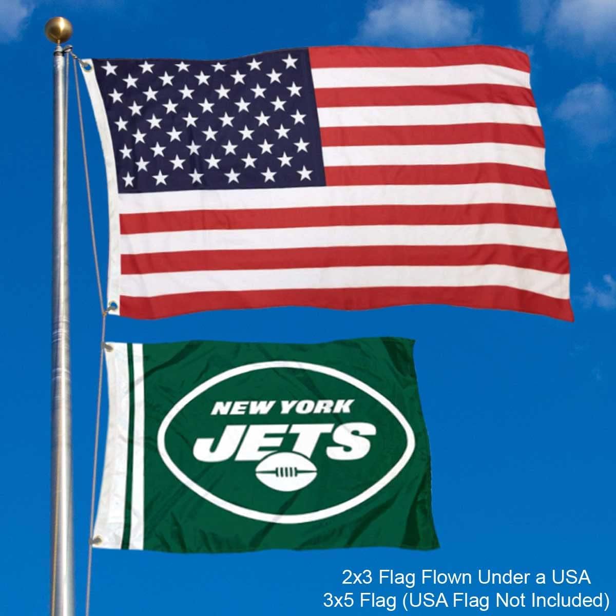 New York Jets Wordmark 2x3 Foot Small Flag - Image 2