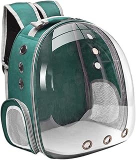 homozy Pet Backpack Carrier for Dogs and Cats Bunny Carry Bag with Ventilated, Zipper Carry Bag with Removable Mat for Reisen im Freien Hiking, Green