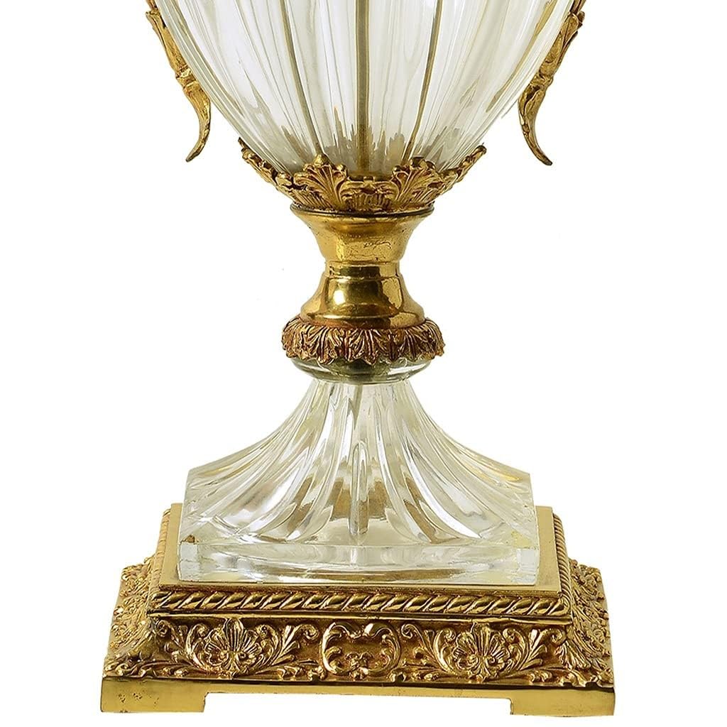 Lámparas de mesa, lámpara de lectura, lámpara de escritorio, lámpara de cristal para decoración de sala de estar, lámpara de tela para dormitorio, lámpara de mesita de noche, interruptor de botón,