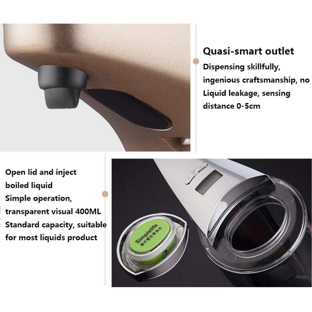 Handseifenspender Flüssigkeitsspender Seifenspender Seife Flasche, Lotion-Flasche Infrarot-Sensor Automatische ABS Intelligente Induction for Badezimmer Küche Nachfüllbare Lotionsflasche