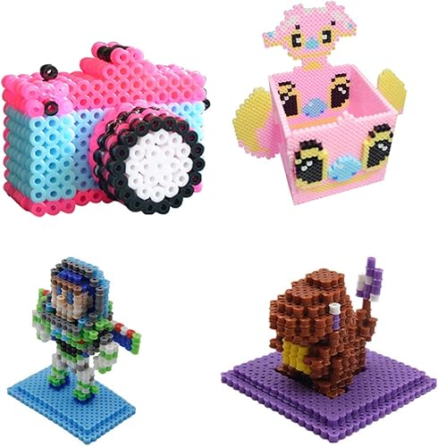 Miniatura 6 de Heally - Juego de 2500 cuentas para planchar con cuentas de repuesto para niños (colores mezclados)