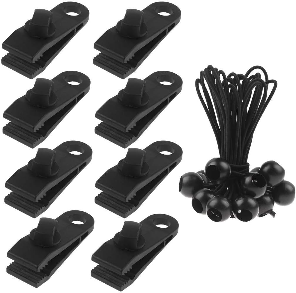 Peerless 8 Pack Tarp Clips, Heavy Duty Tarp Clips with Tighten Lock