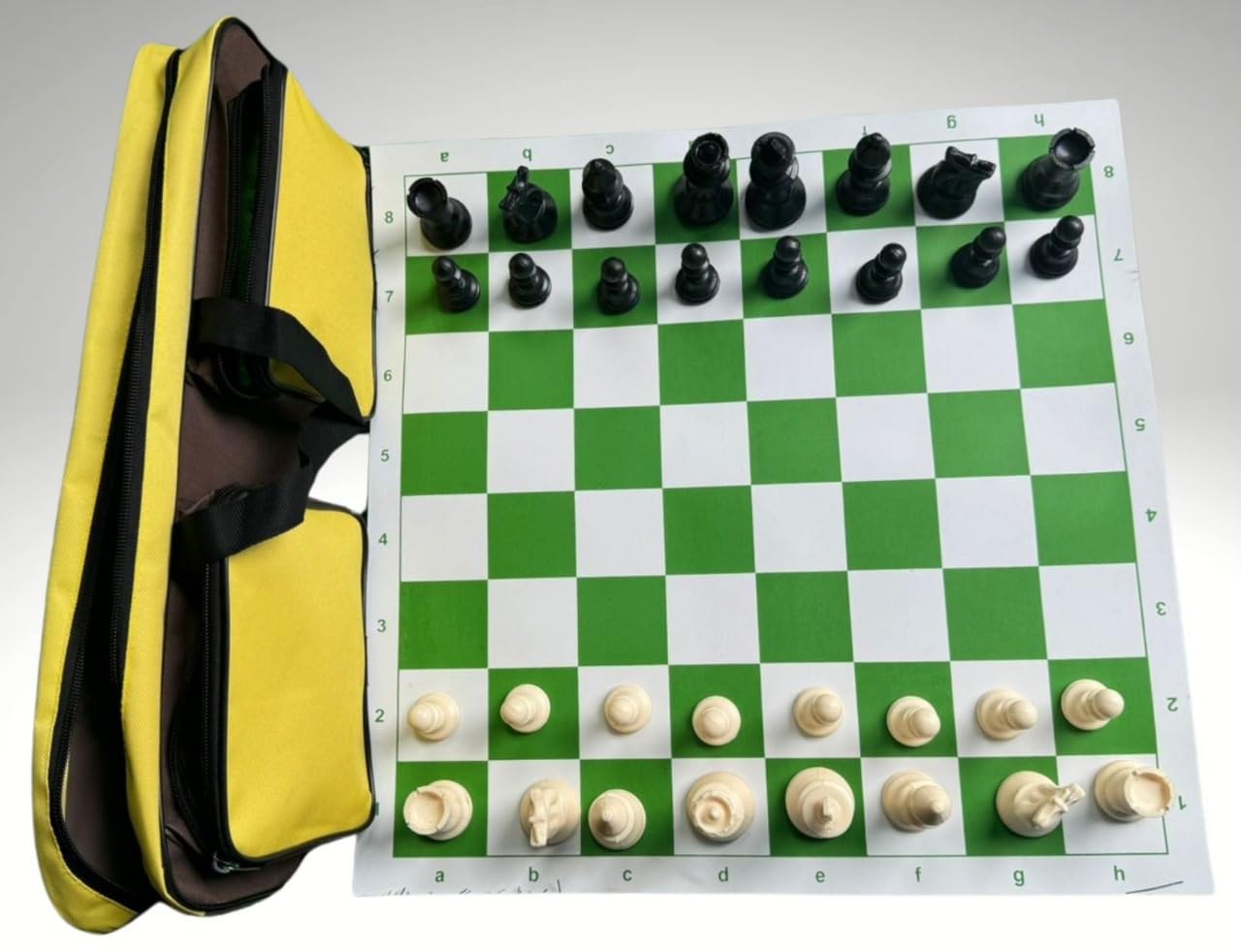Cubeskool International Tournament Vinyl Foldable Chess Set with Carry Bag, Black and White Pieces, Easy for Carry (B0D4J6GWLY) Amazon Price History, Amazon Price Tracker