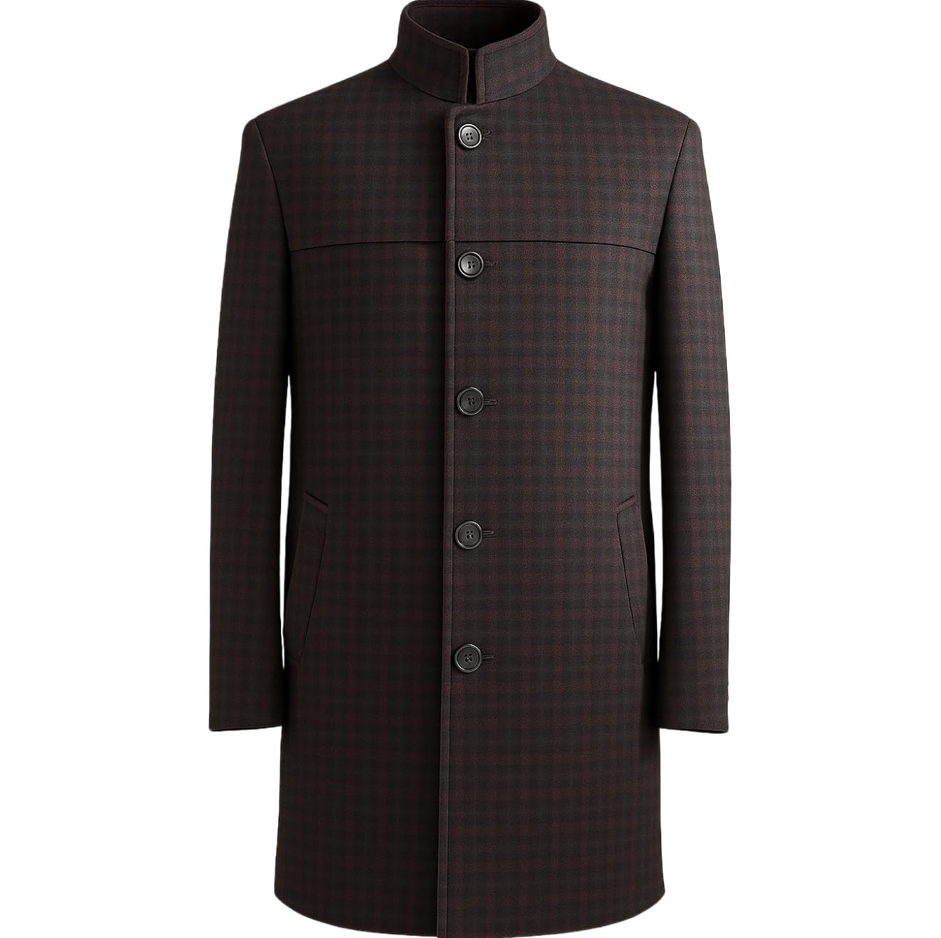 Men’s Checked Long Coat