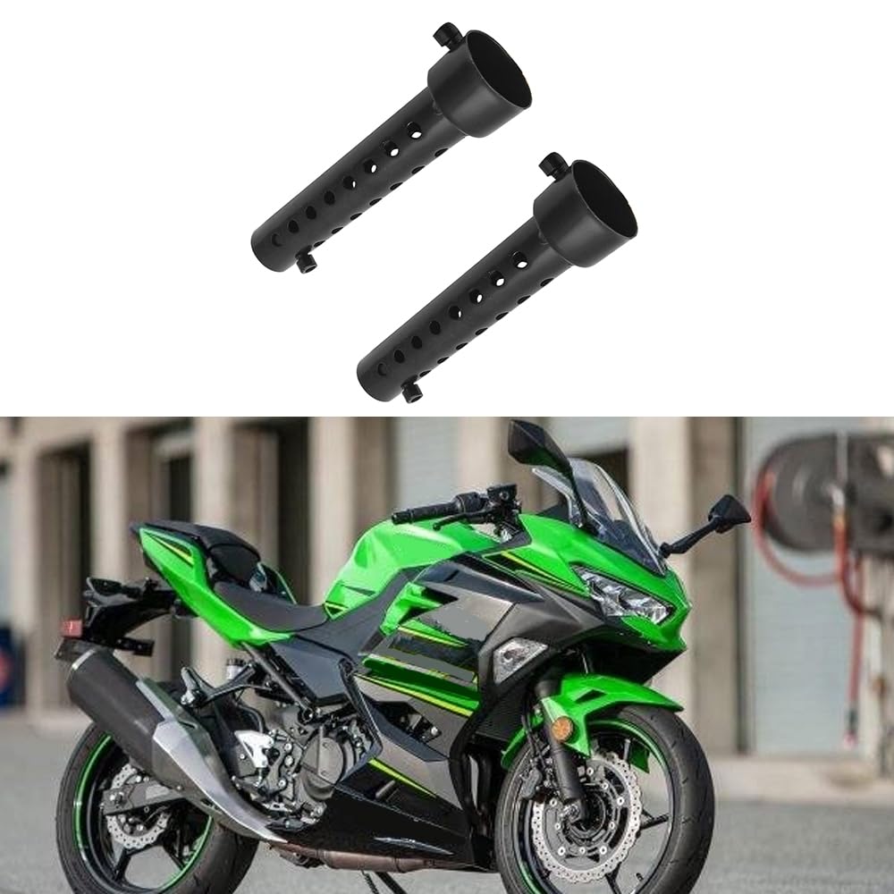 Riloer db killer moto 60mm Silenziatore Scarico Moto Universale Baffle Silenziatore Corto Marmitta, riduttore rumore scarico Nero inserto terminale scarico moto