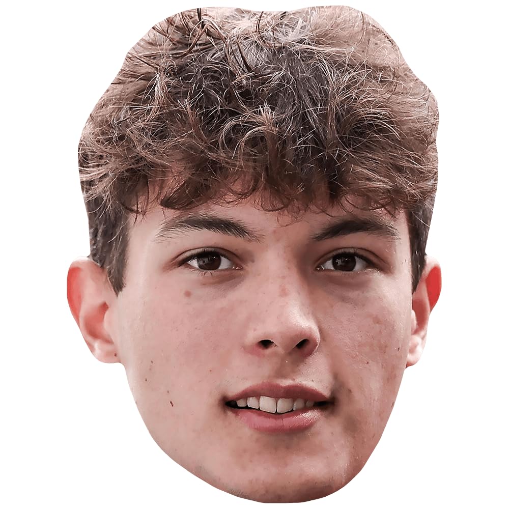 Oliver Bearman (Young) Celebrity Mask, Flat Card Face, Fancy Dress Mask