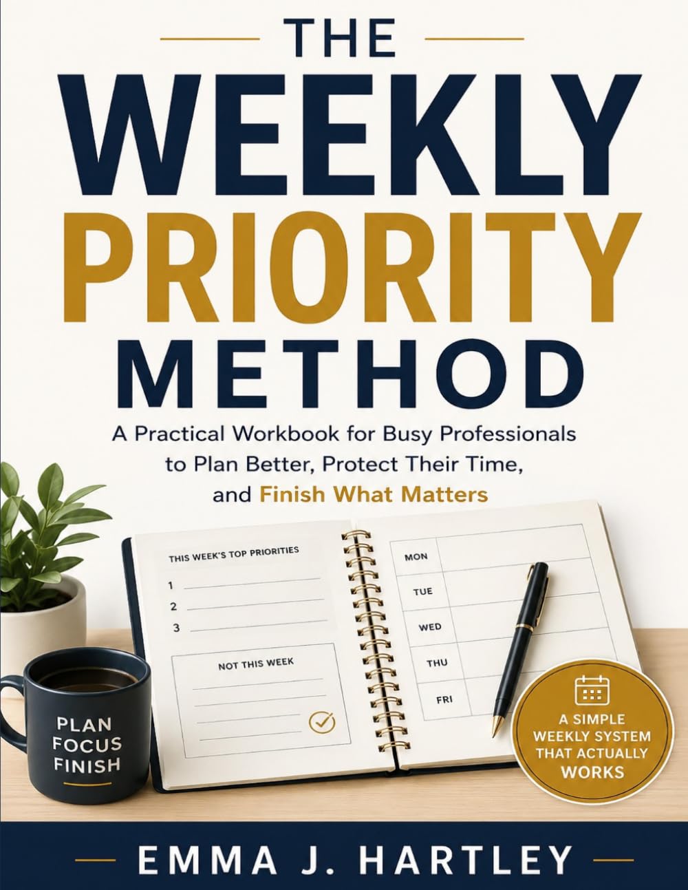 The Weekly Priority Method: A Practical Workbook for Busy Professionals to Plan Better, Protect Their Time, and Finish What Matters