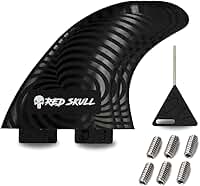 Jogo de Quilhas Surf FCS1 Performance [Escolha M3 ou M5] - 50% Fibra de Vidro Rígida + Kit Completo com Chave e Parafusos