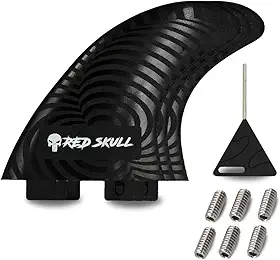 Jogo de Quilhas Surf FCS1 Performance [Escolha M3 ou M5] - 50% Fibra de Vidro Rígida + Kit Completo com Chave e Parafusos