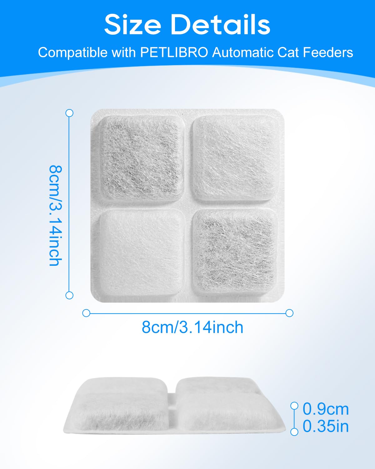 ZaKaBox 8pcs Desiccant Bags,Suitable for PETLIBRO PLAF101, PLAF005,PLAF006,PLAF103,PLAF203,PLAF301 Automatic Cat Feeder - Image 3