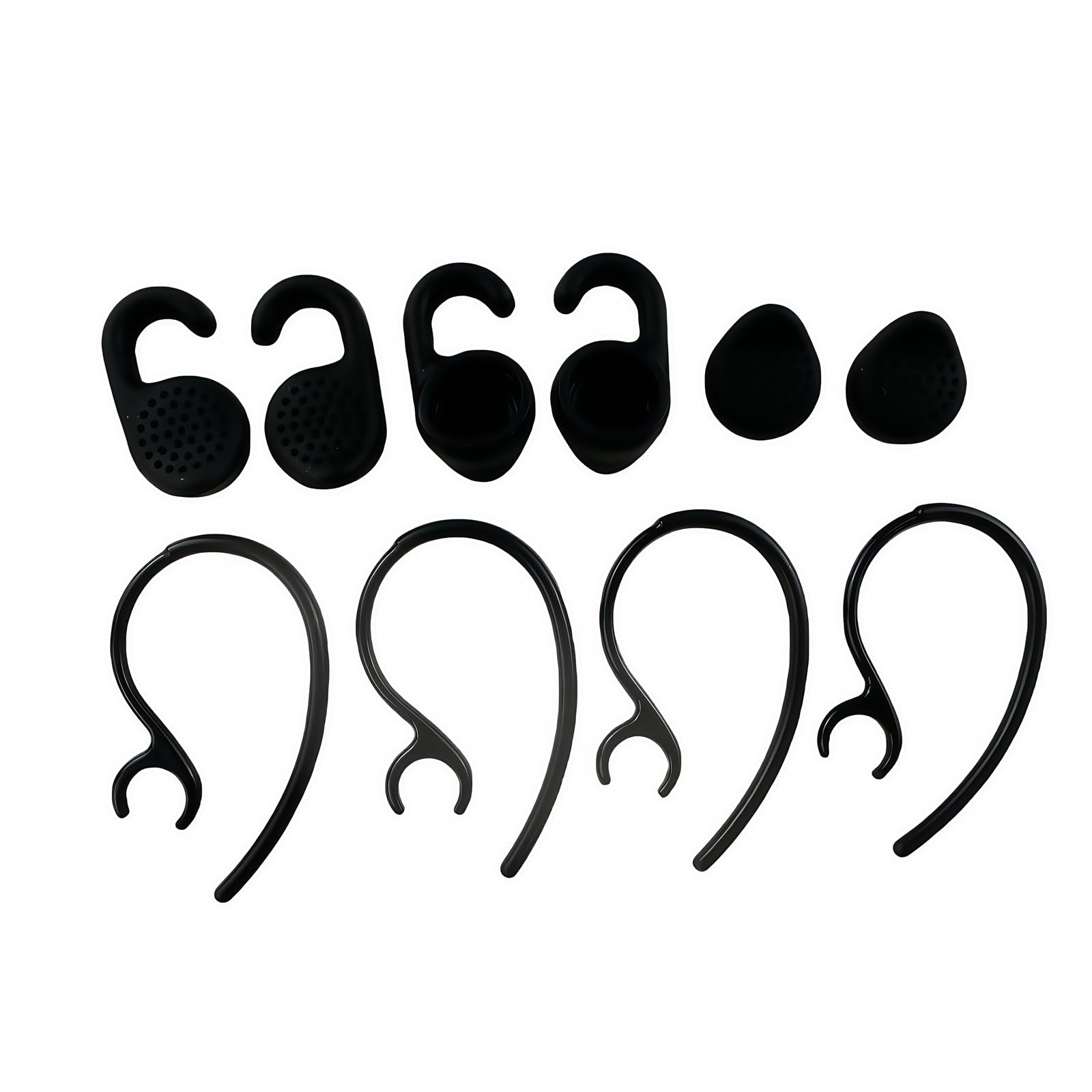Ear gels Ear Loops Set for Jabra Talk 35 Bluetooth Headset Also Compatible with Jabra Extreme 2 Replacement Earhook Eartips Eargels Accessory 10 Pack in a Box
