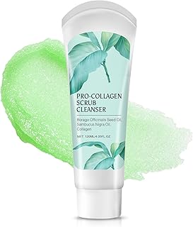 Exfoliante facial 3 en 1, limpiador de coláge...