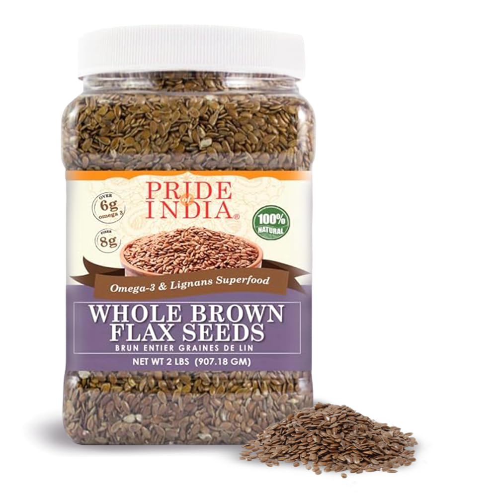 Pride Of India Whole Brown Flax Seeds