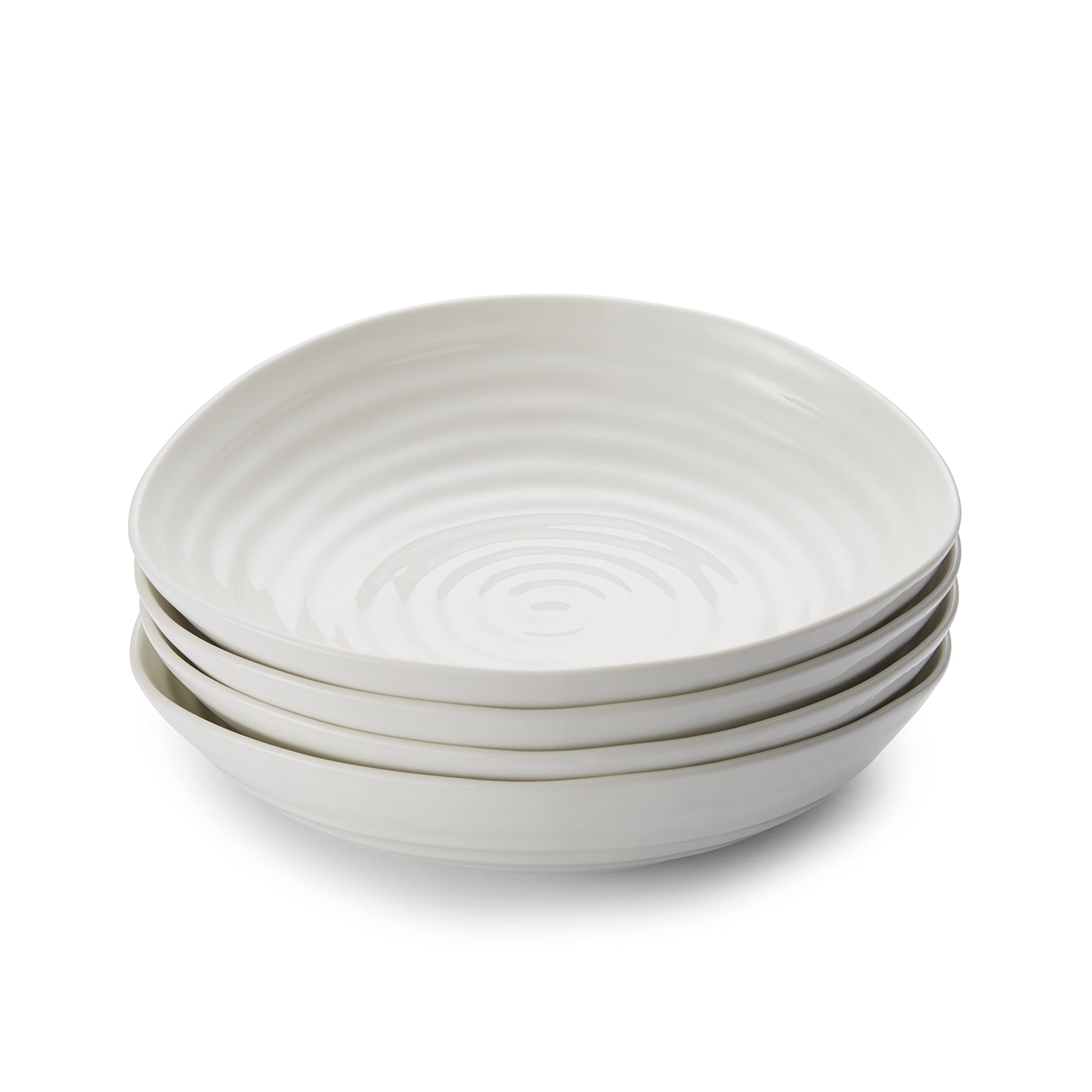Sophie Conran White Pasta Bowl | Set of 4 | Large Serving Bowls for Soup or Salad | 9 Inch | Made from Fine Porcelain | Microwave and Dishwasher Safe