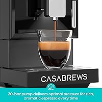 Vista 4 de CASABREWS ACAFE PLUS Máquina Automática de Café Espresso, Máquina de Café Espresso de 20 bar con Molinillo y Espumador de Leche, Cafetera