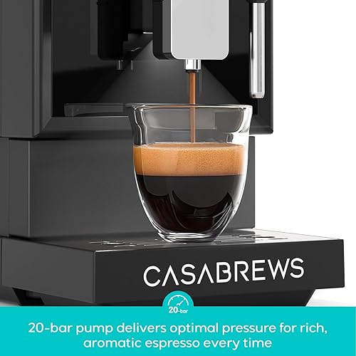 Miniatura 4 de CASABREWS ACAFE PLUS - Máquina automática de café expreso, 20 bar con molinillo y espumador de leche, cafetera profesional con pantalla táctil para